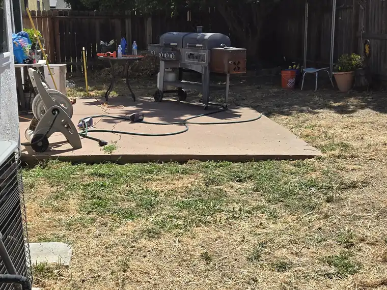 Cleared backyard ready for the next pass